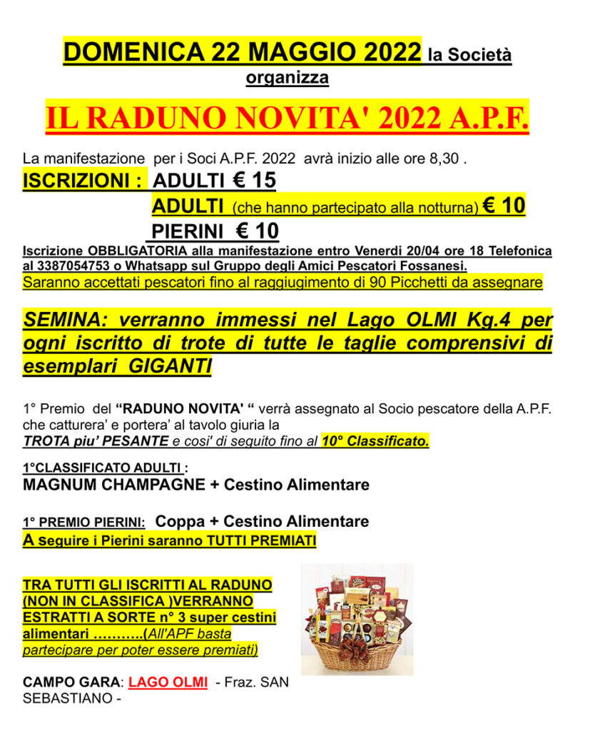 Raduno Novità Maggio